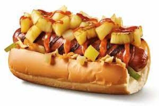 PERRITO CALIENTE HAWAIANO